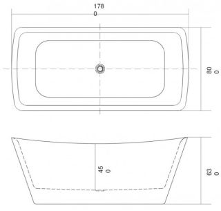 Акриловая ванна Aquatek Верса 170x80см белый AQ-4880